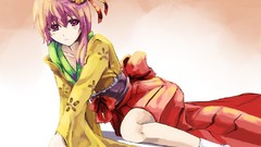 Anime girls short hair touhou hieda no akyuu hair ornaments 