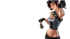 Anime girls simple background