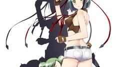 Anime girls Simple Background cowgirls