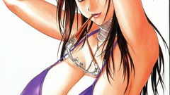 Anime girls Simple Background huge boobs