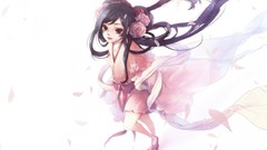 Anime girls Simple Background Japanese clothes original 