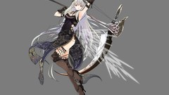 Anime girls Simple Background soft shading