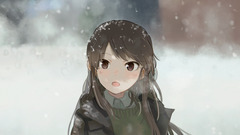 anime girls snow brunette original characters Aikatsu! Anime