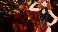 Anime girls sonsaku hakufu orange hair Chinese clothes Ikki 