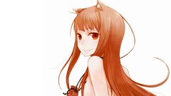 Anime girls spice and wolf Simple Background Holo The Wise Wolf