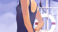 Anime girls swimsuits school swimsuits moe (anime concept)