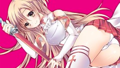 Anime girls sword art online yuuki asuna Simple Background 