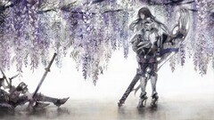 anime girls sword fantasy art Anime warrior fantasy girl Armored