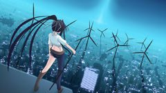 Anime girls Swords hair