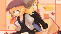 Anime girls touhou Aki Minoriko Aki Shizuha