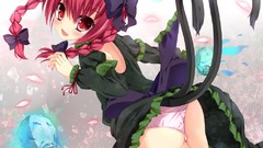 Anime girls touhou animal ears kaenbyou rin