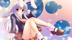 Anime girls touhou animal ears reisen udongein inaba video 