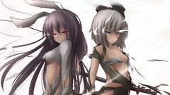 Anime girls touhou animal ears reisen udongein inaba yagokoro 
