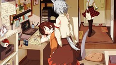 Anime girls touhou animal ears shameimaru aya inubashiri momiji 