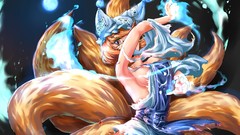 Anime girls touhou animal ears yakumo ran video games 
