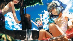 Anime girls touhou cirno kawashiro nitori video games 