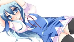 Anime girls touhou cirno panties video games Simple Background 