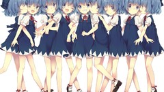 Anime girls touhou cirno video games