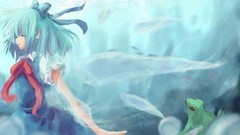 Anime girls touhou cirno video games