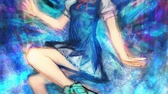 Anime girls touhou cirno video games op-center