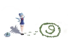 Anime girls touhou cirno video games Simple Background