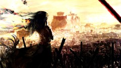 Anime girls touhou cityscapes yasaka kanako video games 