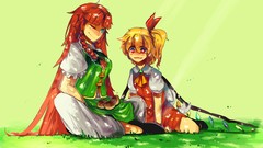 Anime girls touhou flandre scarlet hong meiling video games