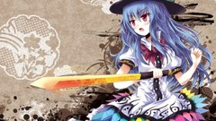 Anime girls touhou hinanawi tenshi video games