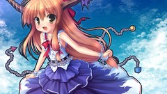 Anime girls touhou ibuki suika