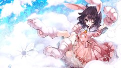 Anime girls touhou inaba tewi video games