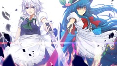 Anime girls touhou izayoi sakuya hinanawi tenshi video games