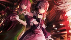 Anime girls touhou izayoi sakuya hong meiling video games