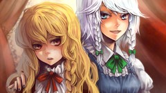 Anime girls touhou izayoi sakuya kirisame marisa video games
