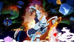 Anime girls touhou izayoi sakuya video games