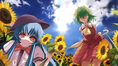 Anime girls touhou kazami yuuka hinanawi tenshi video games