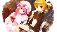 Anime girls touhou kirisame marisa patchouli knowledge Japanese 