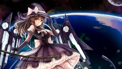 Anime girls touhou kirisame marisa video games