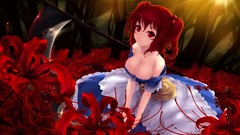 Anime girls touhou onozuka komachi spider lilies