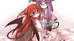 Anime girls touhou patchouli knowledge meganekko video games 