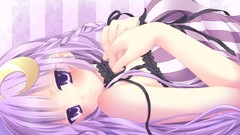 Anime girls touhou patchouli knowledge purple eyes