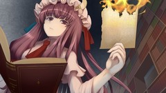 Anime girls touhou patchouli knowledge shiro video games