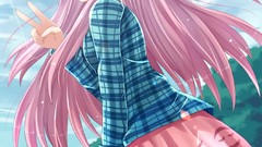 Anime girls touhou peace sign Hata no Kokoro Kazenokaze (Artist)