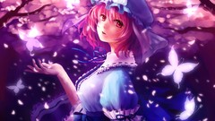 Anime girls touhou saigyouji yuyuko video games