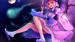 Anime girls touhou saigyouji yuyuko video games