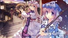 Anime girls touhou saigyouji yuyuko yakumo yukari video games