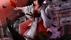 Anime girls touhou shameimaru aya video games