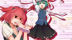 Anime girls touhou shikieiki yamaxanadu onozuka komachi artwork 