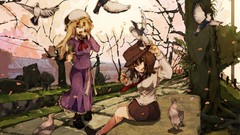 Anime girls touhou usami renko video games Maribel Han