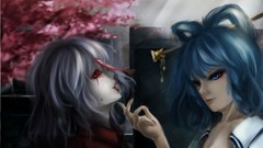 Anime girls touhou video games Miyako Yoshika Kaku Seiga