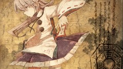 Anime girls touhou video games mononobe no futo Japanese clothes